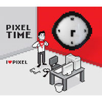 Wanduhr Pixel