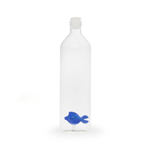 Glasflasche Blue Fish