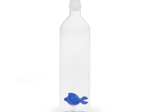 Glasflasche Blue Fish